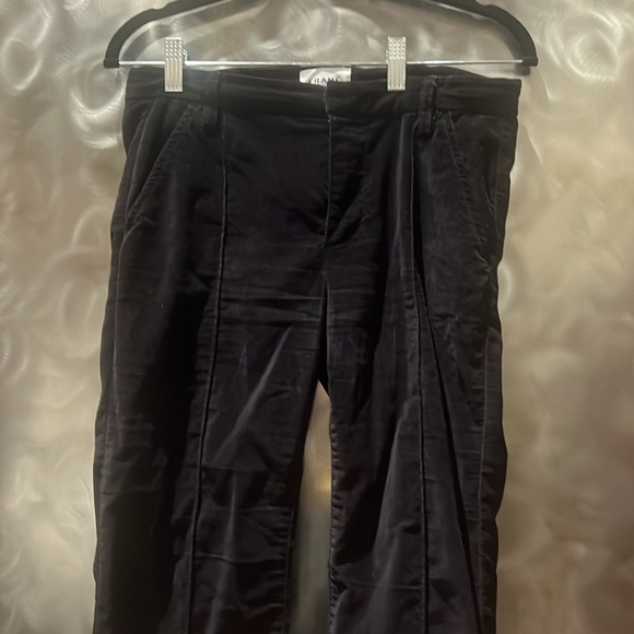 Frame Black Velvet Ankle Flare Pants Sz 27 - Picture 4 of 9